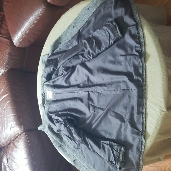 🖤 Macy's Esprit Black and White Herringbone Patterned Coat 🖤 - Picture 7 of 12